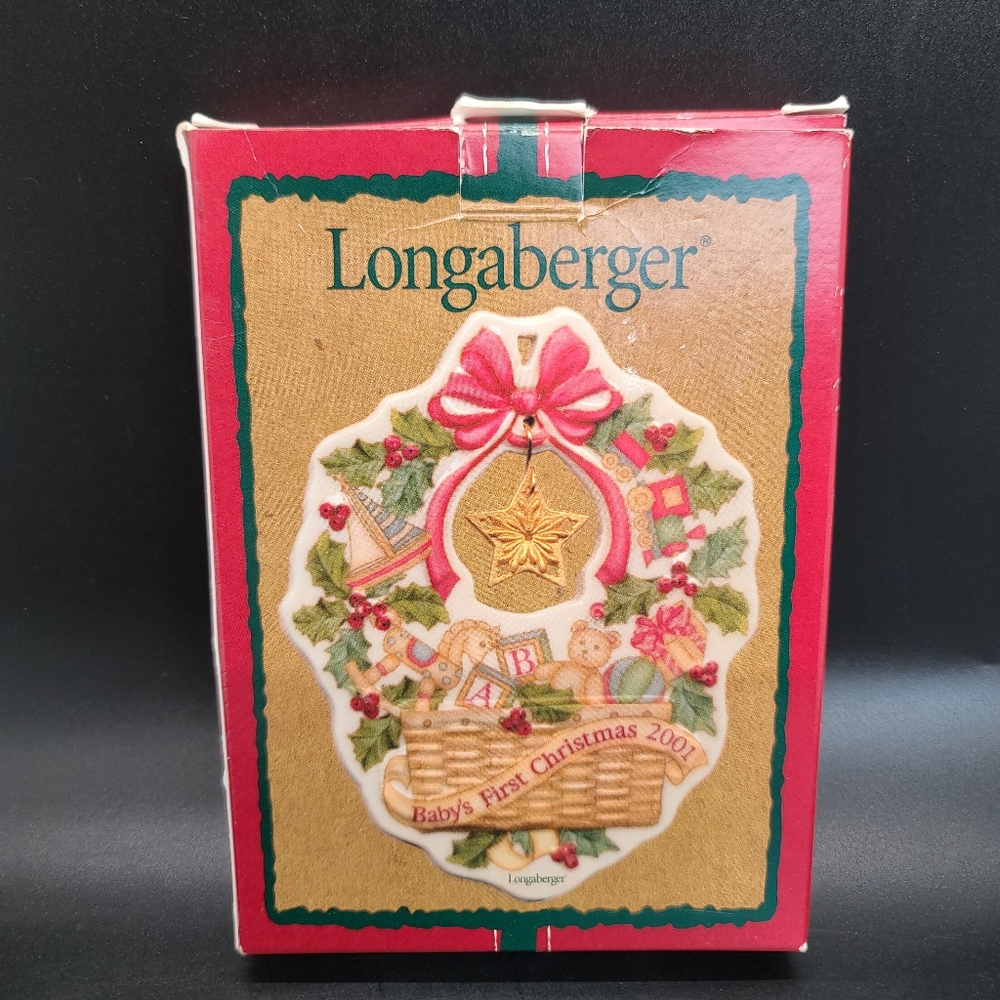 Longaberger Ornament. Baby's First  Christmas 2001.